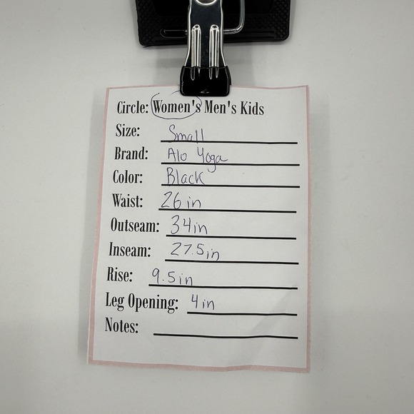 Alo Yoga Moto Leggings Black High Wst Ribbed Paneled Athletic Activewear Small - Picture 5 of 5